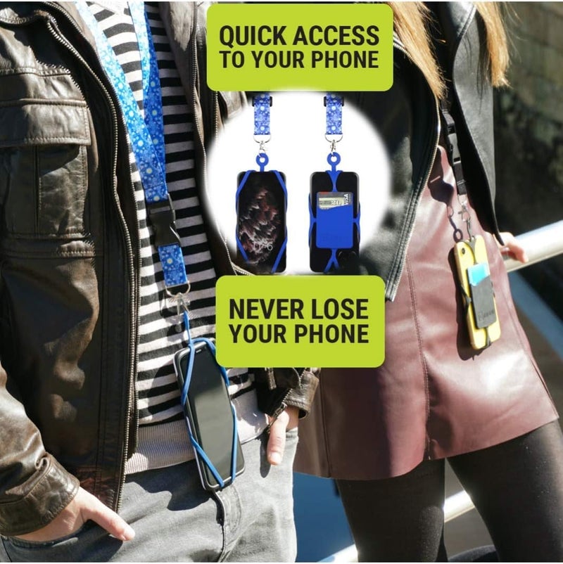 Gear Beast Cell Phone Lanyard - Universal Mobile Phone Lanyard with Case Holder, Card Pocket, Soft Neck Strap, and Adjustable Clip - Compatible with iPhone, Galaxy & Most Smartphones - I love Dogs - Image 2